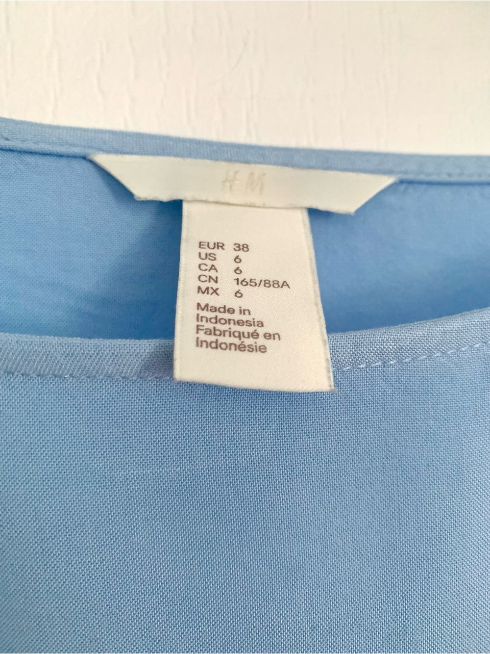 H&M Light Blue Cape Sleeve Shift Dress - Picture 3 of 8